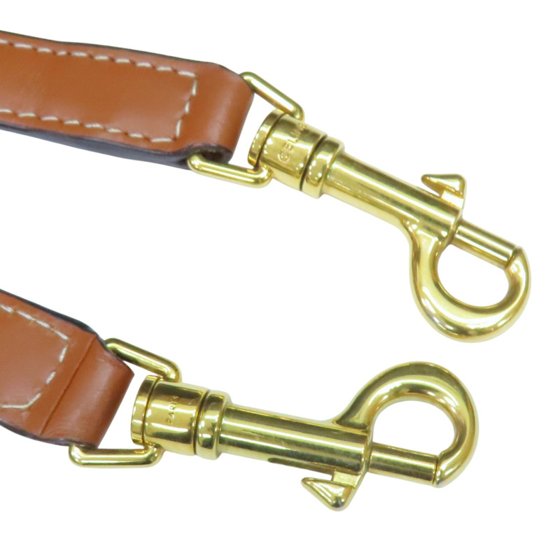 棕色 PVC塗層帆布/牛皮 Cabas 兩用包【CELINE 賽琳】 199742BZJ-7