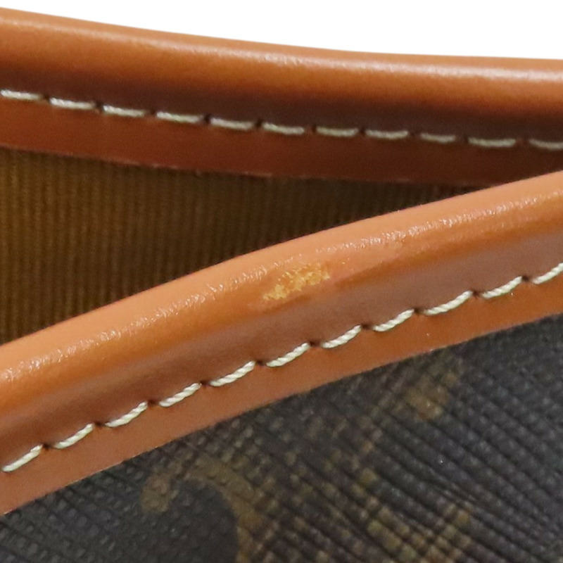 棕色 PVC塗層帆布/牛皮 Cabas 兩用包【CELINE 賽琳】 199742BZJ-15