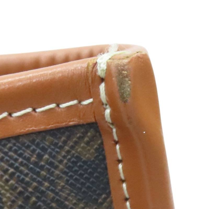 棕色 PVC塗層帆布/牛皮 Cabas 兩用包【CELINE 賽琳】 199742BZJ-16