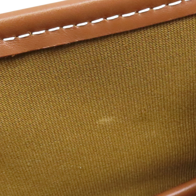 棕色 PVC塗層帆布/牛皮 Cabas 兩用包【CELINE 賽琳】 199742BZJ-17