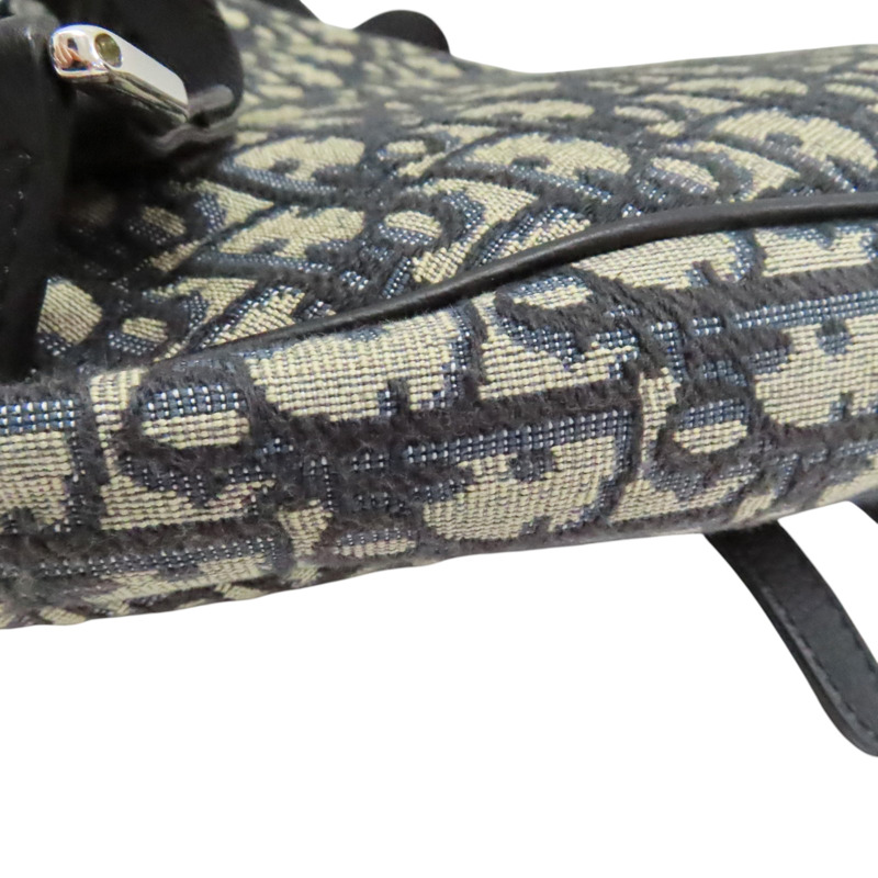 藍色 Oblique緹花帆布 肩背包【Dior 迪奧】-6