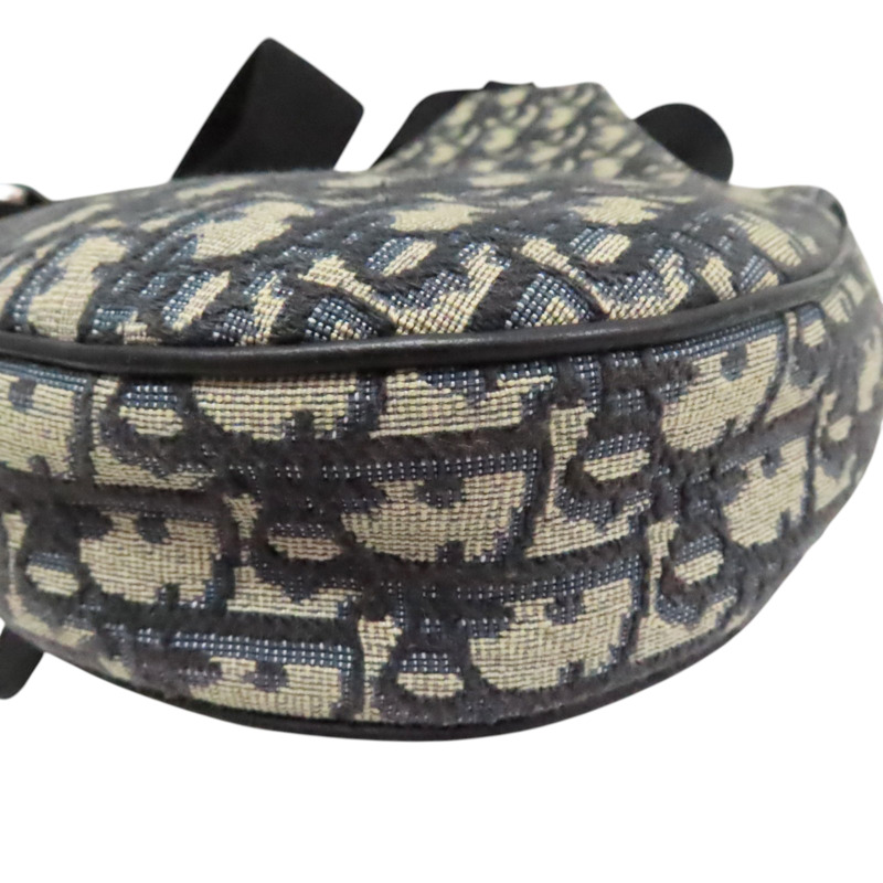 藍色 Oblique緹花帆布 肩背包【Dior 迪奧】-7