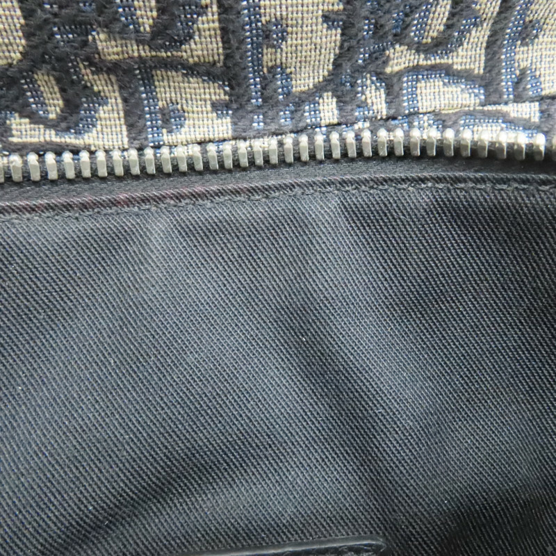 藍色 Oblique緹花帆布 肩背包【Dior 迪奧】-8