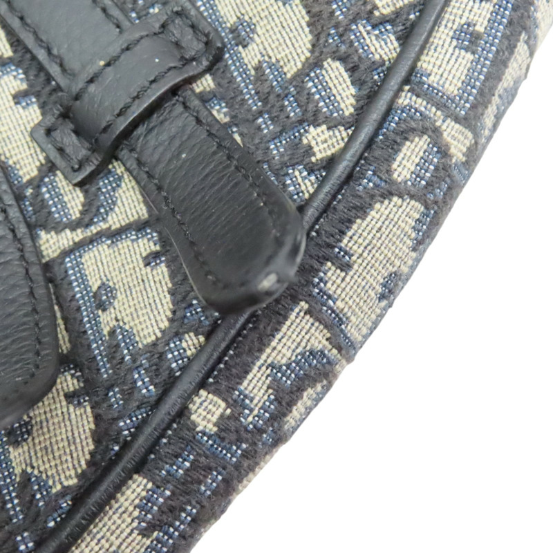 藍色 Oblique緹花帆布 肩背包【Dior 迪奧】-9