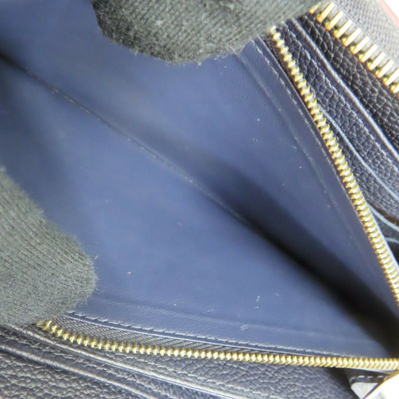 深藍色 原花牛皮 Zippy 拉鍊長夾 M62121【LOUIS VUITTON LV 路易威登】 M62121-4