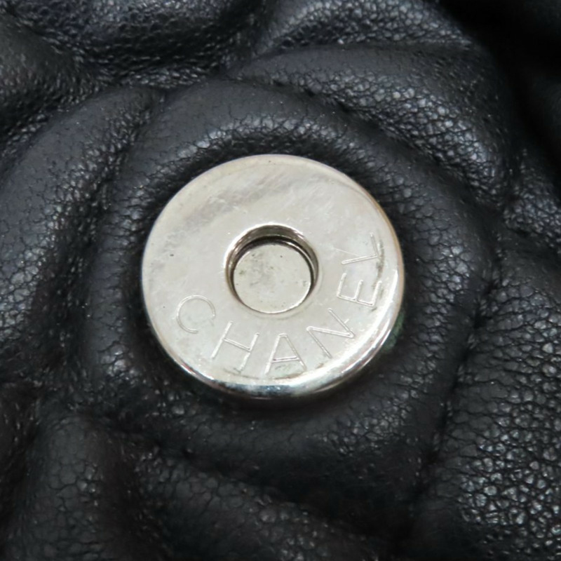 黑色 牛皮 鏈帶肩背包 (無卡) 銀釦【CHANEL 香奈兒】 A49914-6