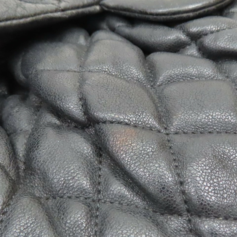 黑色 牛皮 鏈帶肩背包 (無卡) 銀釦【CHANEL 香奈兒】 A49914-10