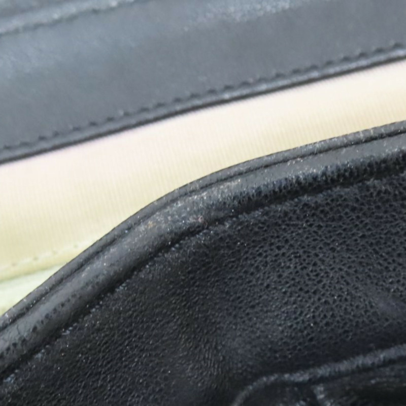 黑色 牛皮 鏈帶肩背包 (無卡) 銀釦【CHANEL 香奈兒】 A49914-13