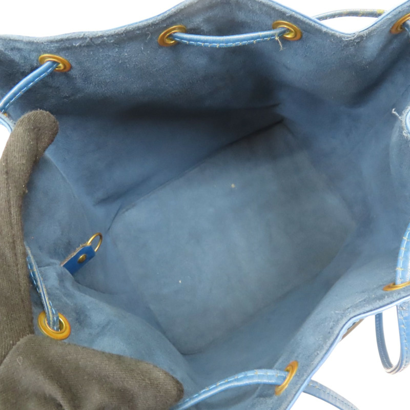 藍色 EPI 水波紋 牛皮 Petit Noe 水桶包 肩背包【LOUIS VUITTON LV 路易威登】 M44105-2