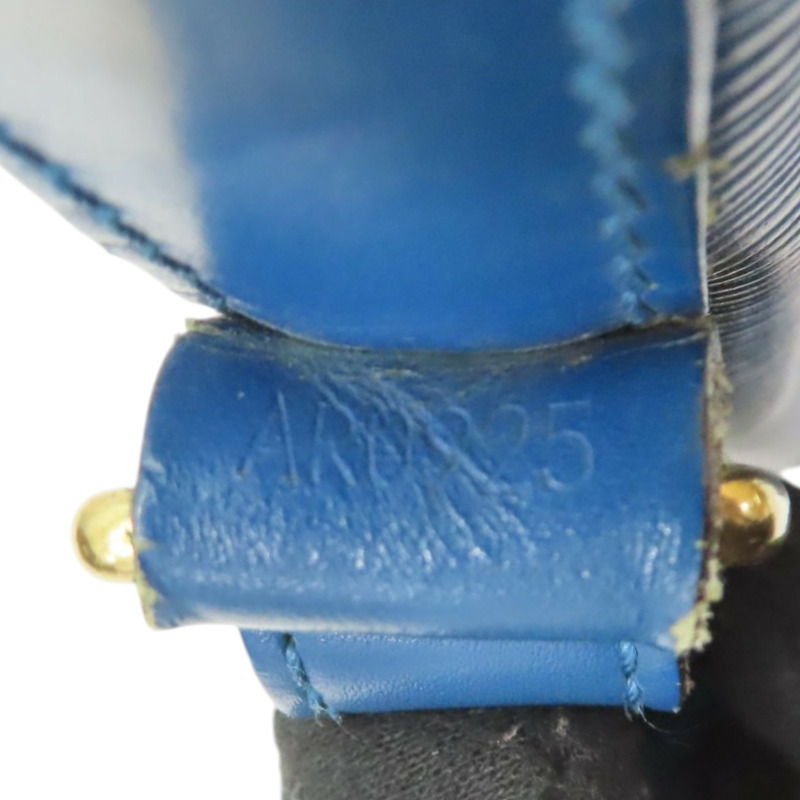 藍色 EPI 水波紋 牛皮 Petit Noe 水桶包 肩背包【LOUIS VUITTON LV 路易威登】 M44105-5