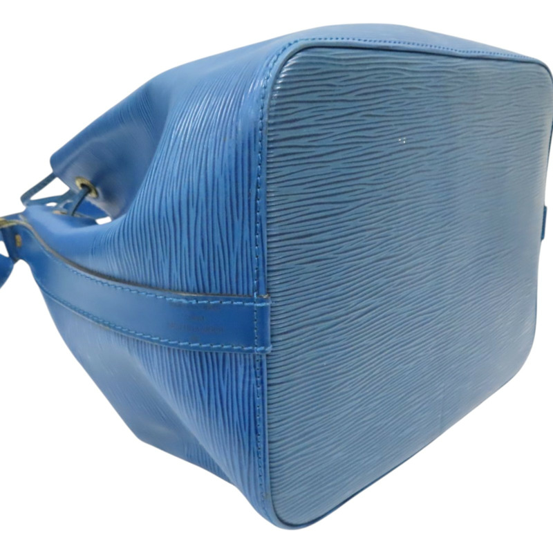 藍色 EPI 水波紋 牛皮 Petit Noe 水桶包 肩背包【LOUIS VUITTON LV 路易威登】 M44105-8