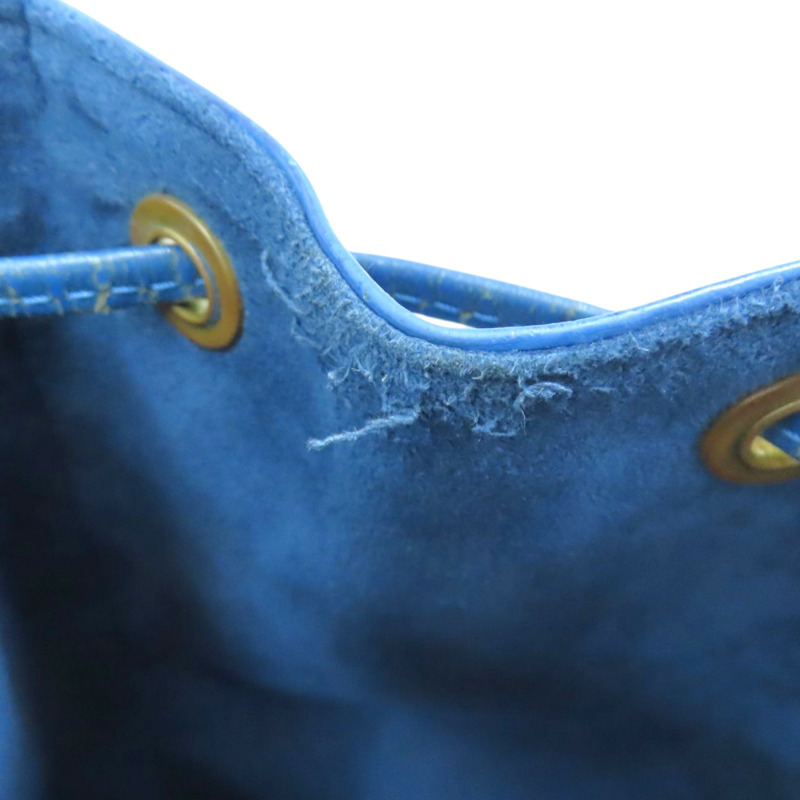 藍色 EPI 水波紋 牛皮 Petit Noe 水桶包 肩背包【LOUIS VUITTON LV 路易威登】 M44105-12