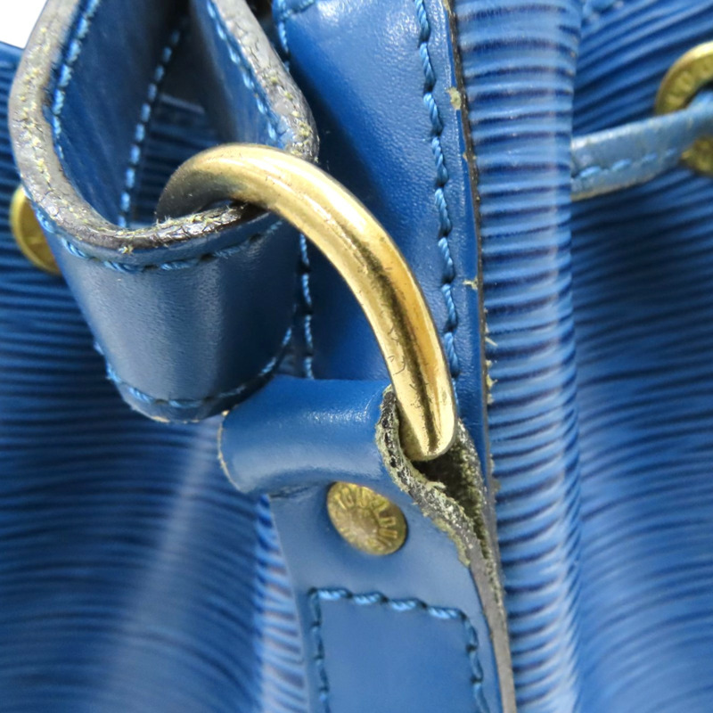 藍色 EPI 水波紋 牛皮 Petit Noe 水桶包 肩背包【LOUIS VUITTON LV 路易威登】 M44105-13