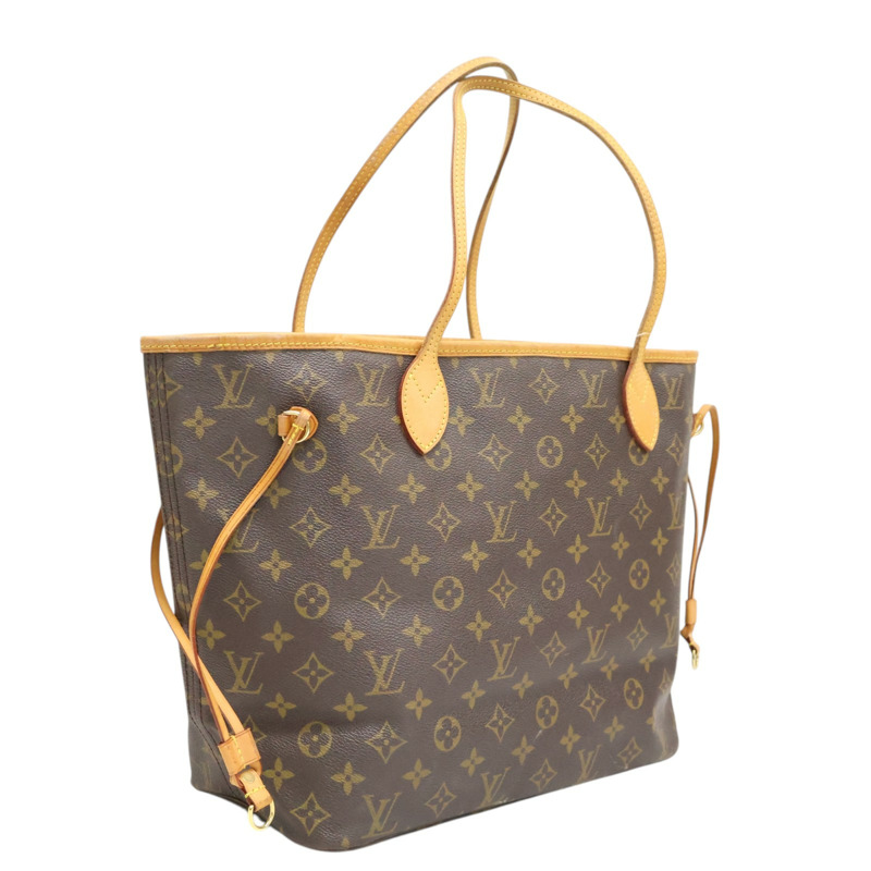 棕色 原花 PVC塗層帆布 Neverfull MM 托特包【LOUIS VUITTON LV 路易威登】 M40156-1