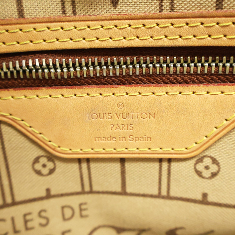 棕色 原花 PVC塗層帆布 Neverfull MM 托特包【LOUIS VUITTON LV 路易威登】 M40156-4