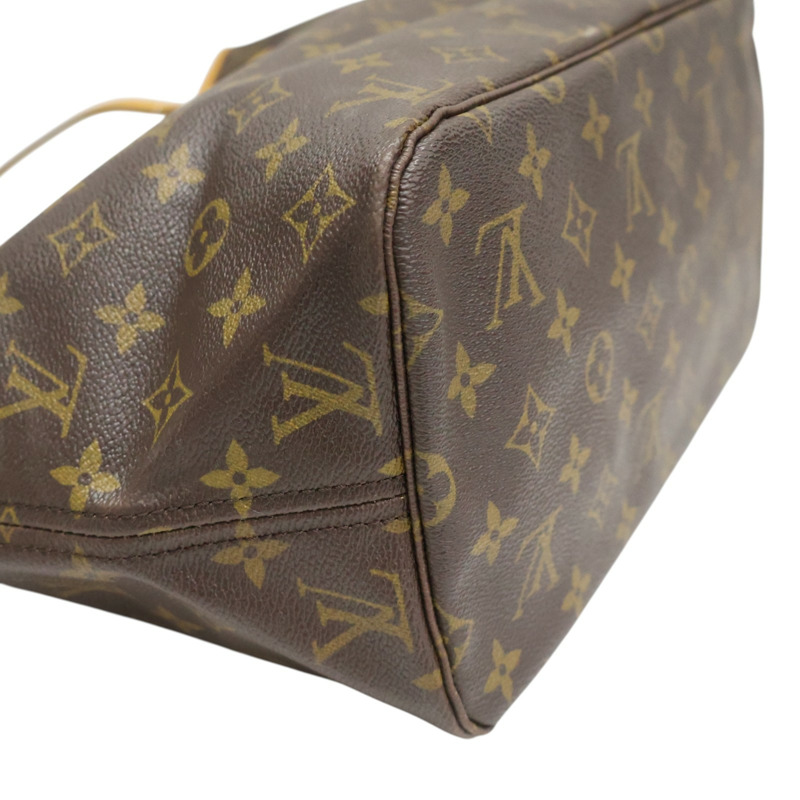 棕色 原花 PVC塗層帆布 Neverfull MM 托特包【LOUIS VUITTON LV 路易威登】 M40156-6