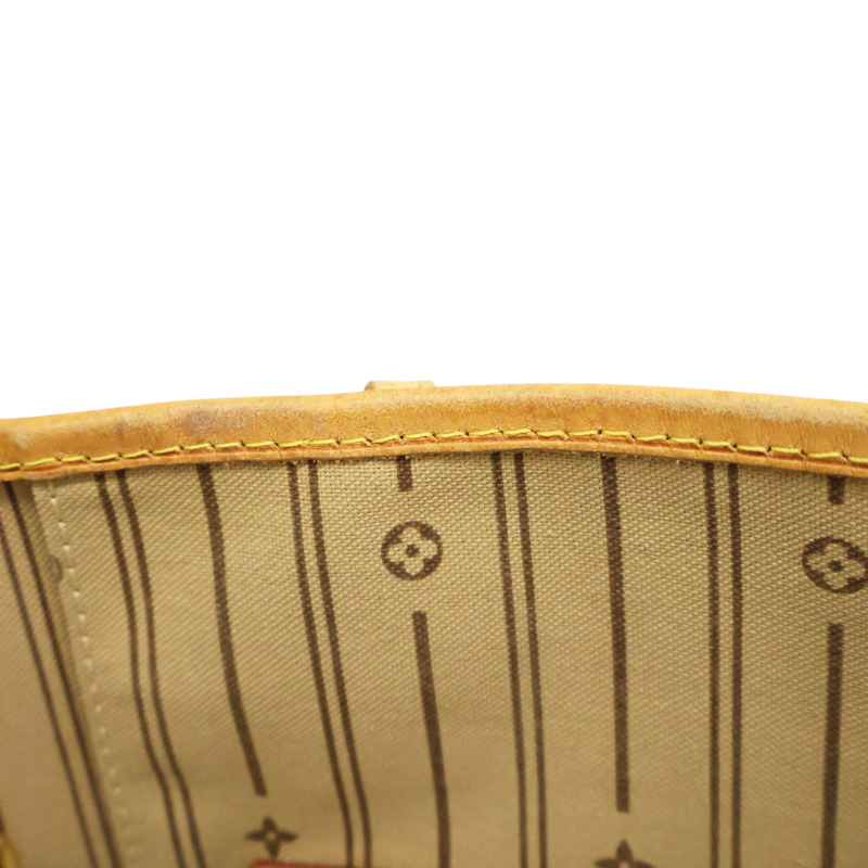 棕色 原花 PVC塗層帆布 Neverfull MM 托特包【LOUIS VUITTON LV 路易威登】 M40156-9