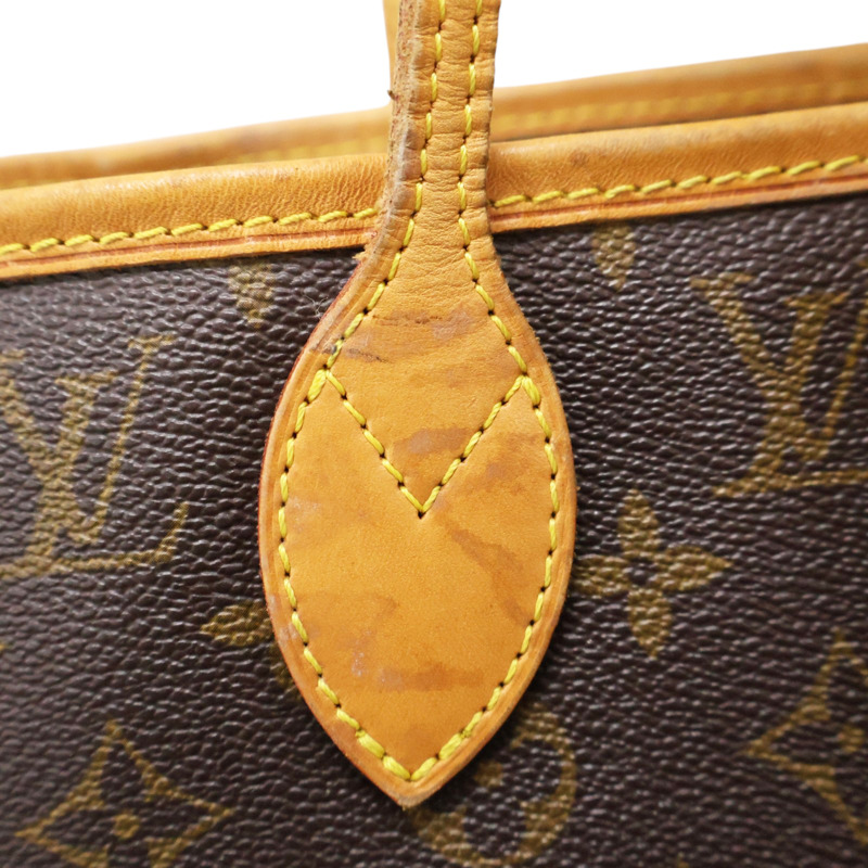 棕色 原花 PVC塗層帆布 Neverfull MM 托特包【LOUIS VUITTON LV 路易威登】 M40156-11