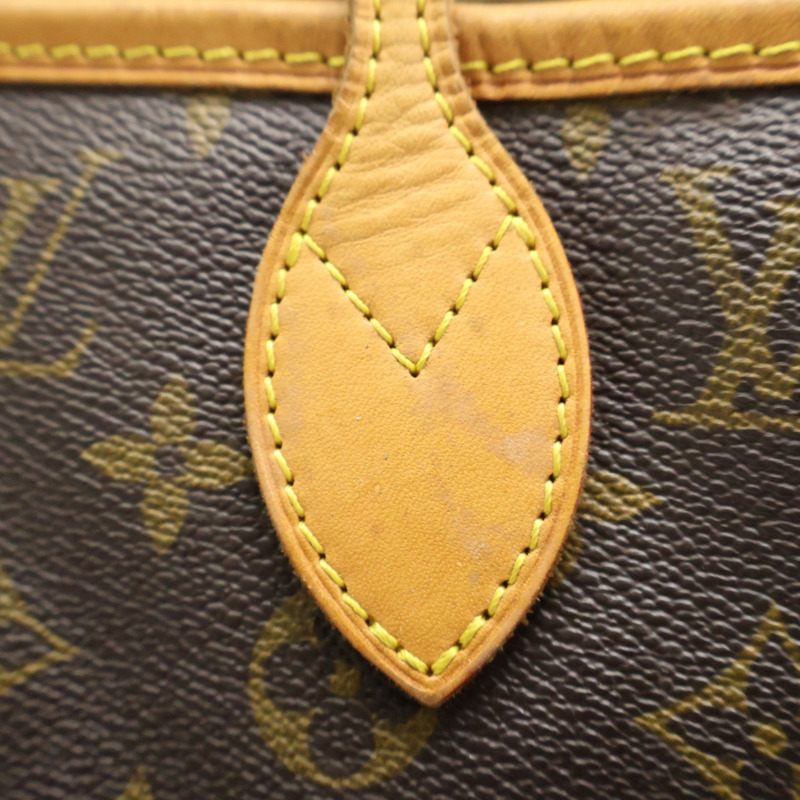 棕色 原花 PVC塗層帆布 Neverfull MM 托特包【LOUIS VUITTON LV 路易威登】 M40156-12
