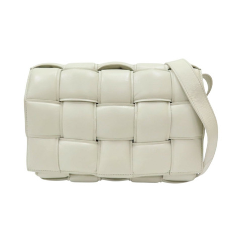 白色 羊皮 Padded Cassette枕頭包 肩背包【BOTTEGA VENETA BV 寶緹嘉】 591970