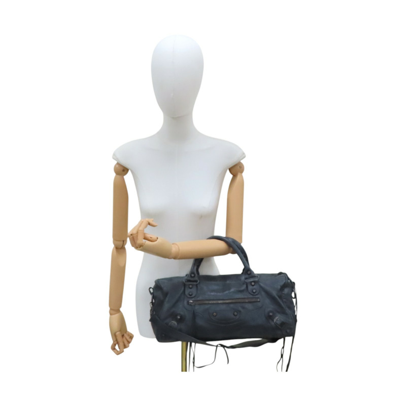 深灰色 羊皮 The Twiggy Bag 肩背包 128523【Balenciaga 巴黎世家】 128523-7