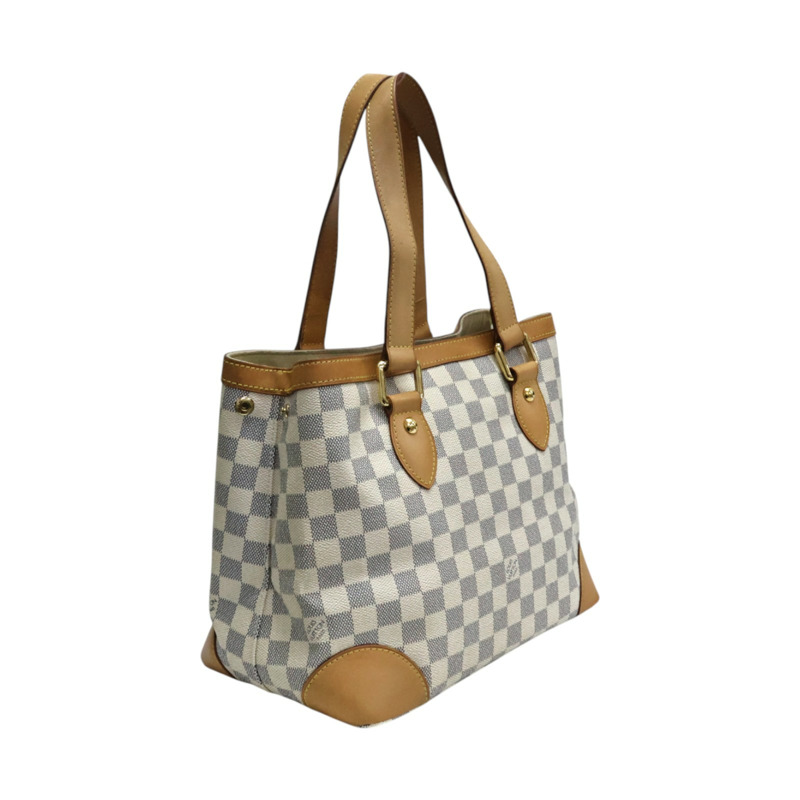 白色 棋盤格 PVC塗層帆布 肩背包【LOUIS VUITTON LV 路易威登】 N51207-1