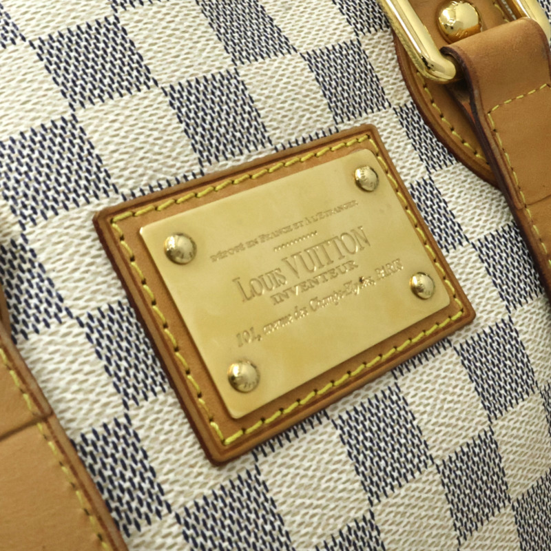 白色 棋盤格 PVC塗層帆布 肩背包【LOUIS VUITTON LV 路易威登】 N51207-5