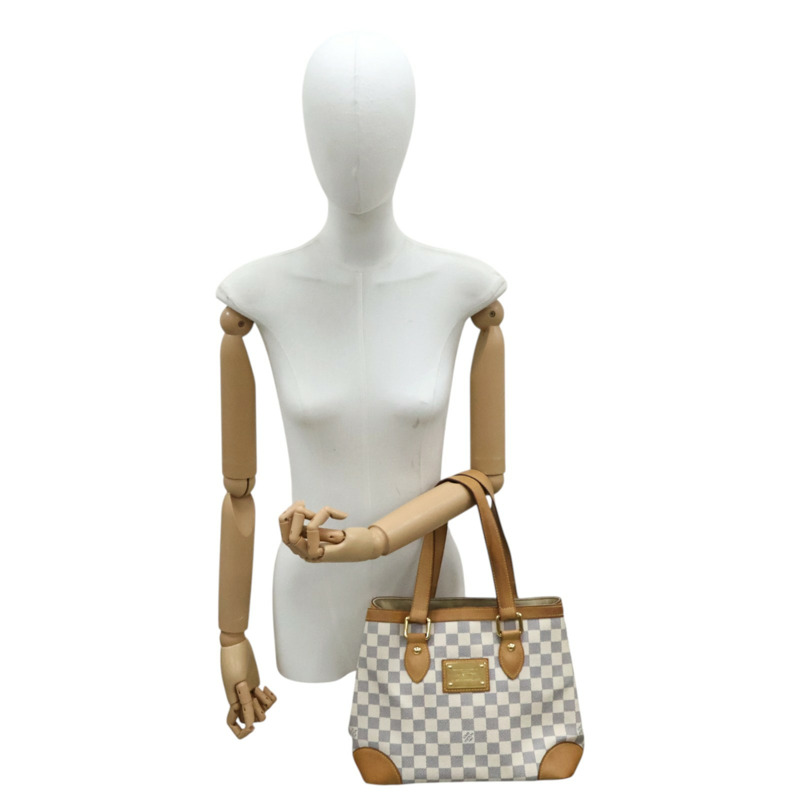 白色 棋盤格 PVC塗層帆布 肩背包【LOUIS VUITTON LV 路易威登】 N51207-6