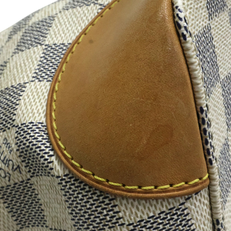 白色 棋盤格 PVC塗層帆布 肩背包【LOUIS VUITTON LV 路易威登】 N51207-10