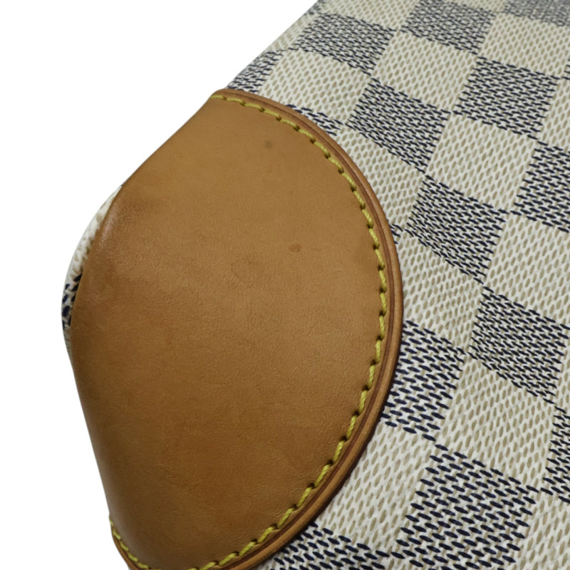 白色 棋盤格 PVC塗層帆布 肩背包【LOUIS VUITTON LV 路易威登】 N51207-11