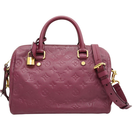 葡萄紫色 牛皮壓紋 Speedy 25 波士頓包 兩用包【LOUIS VUITTON LV 路易威登】 M40764