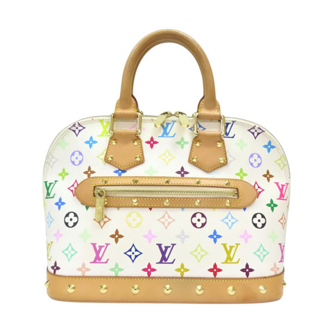 白彩 PVC塗層帆布 Alma 村上隆 手提包【LOUIS VUITTON LV 路易威登】 M92647