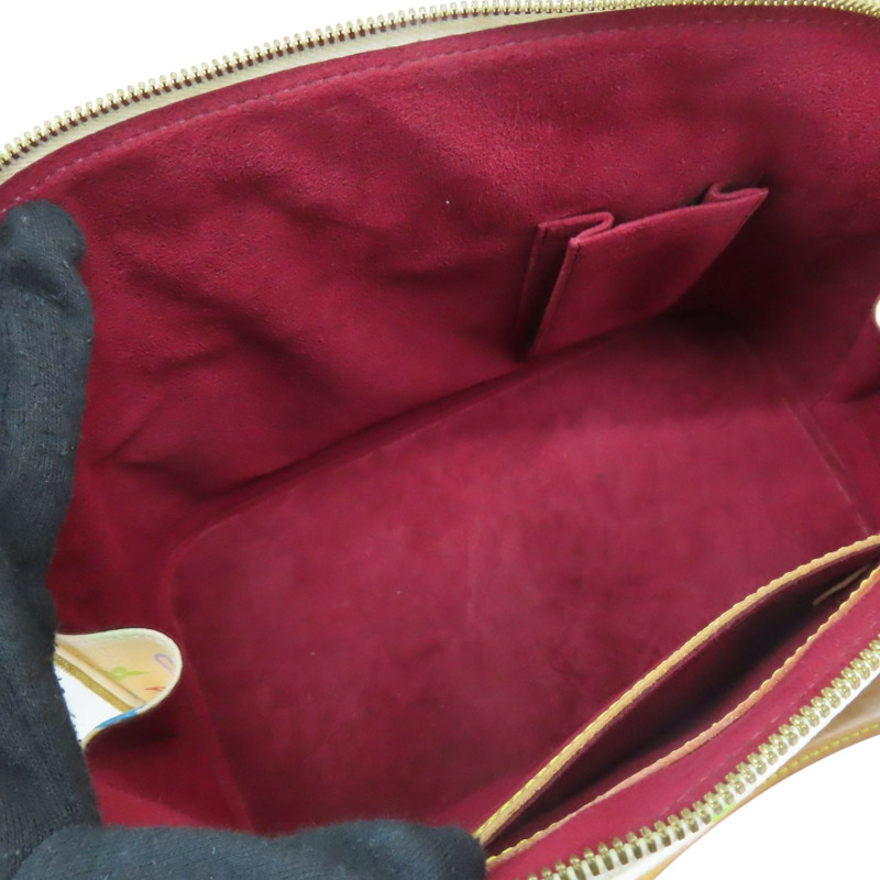 白彩 PVC塗層帆布 Alma 村上隆 手提包【LOUIS VUITTON LV 路易威登】 M92647-3