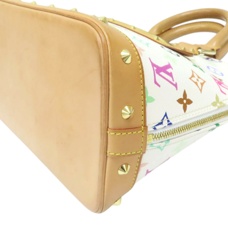 白彩 PVC塗層帆布 Alma 村上隆 手提包【LOUIS VUITTON LV 路易威登】 M92647-9