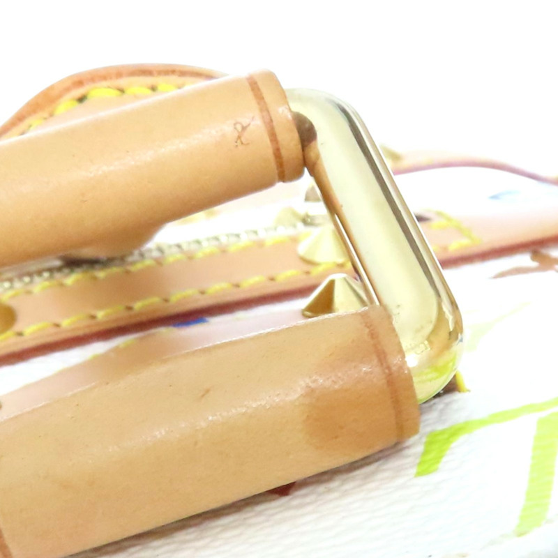 白彩 PVC塗層帆布 Alma 村上隆 手提包【LOUIS VUITTON LV 路易威登】 M92647-12