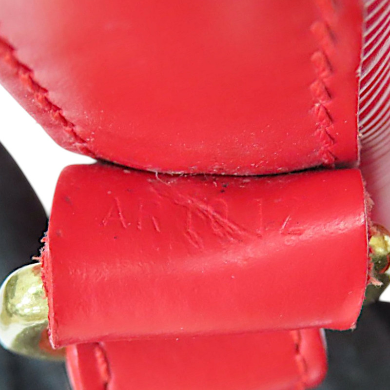 紅色 EPI 水波紋 牛皮 Petit Noe 水桶包 肩背包【LOUIS VUITTON LV 路易威登】 M59017-5