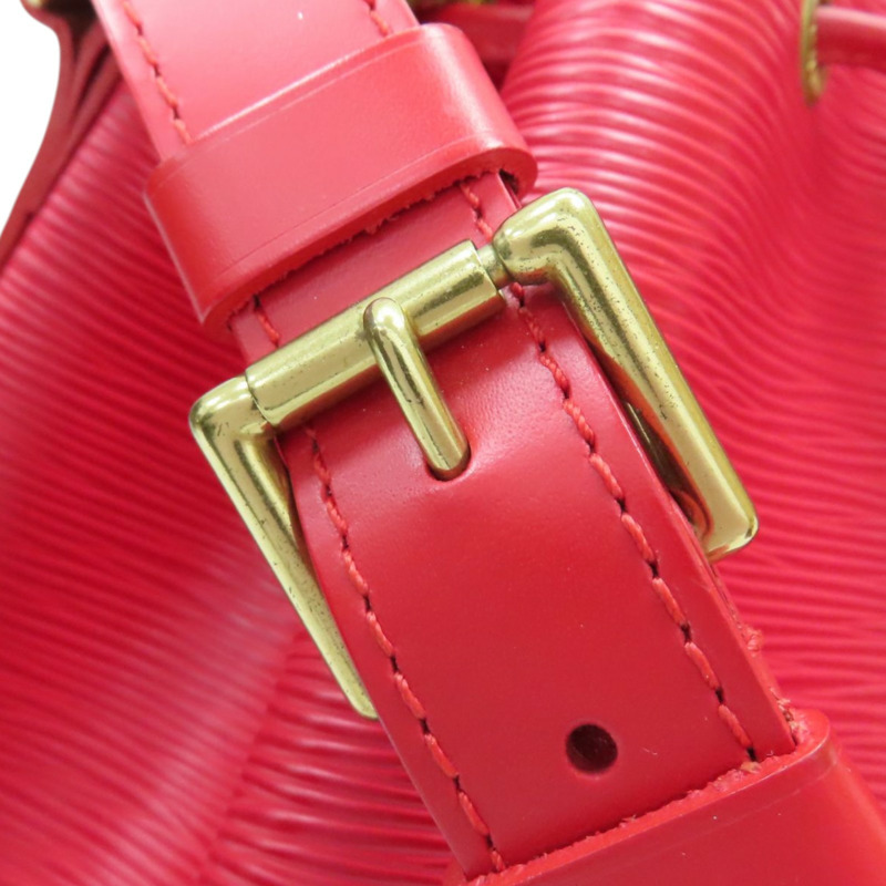 紅色 EPI 水波紋 牛皮 Petit Noe 水桶包 肩背包【LOUIS VUITTON LV 路易威登】 M59017-7