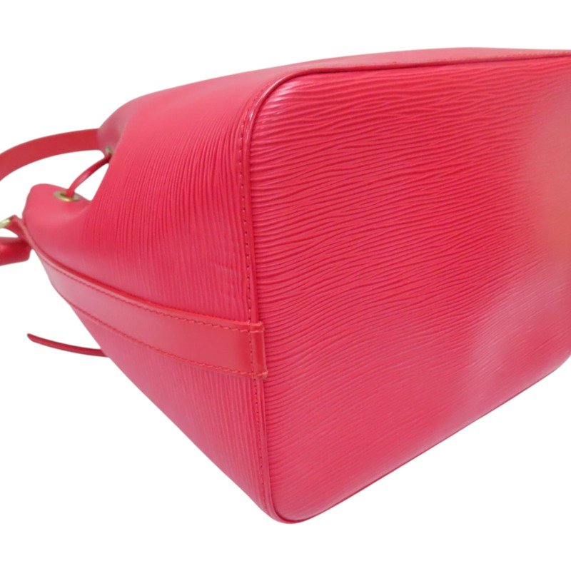 紅色 EPI 水波紋 牛皮 Petit Noe 水桶包 肩背包【LOUIS VUITTON LV 路易威登】 M59017-10