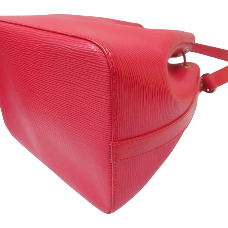 紅色 EPI 水波紋 牛皮 Petit Noe 水桶包 肩背包【LOUIS VUITTON LV 路易威登】 M59017-11