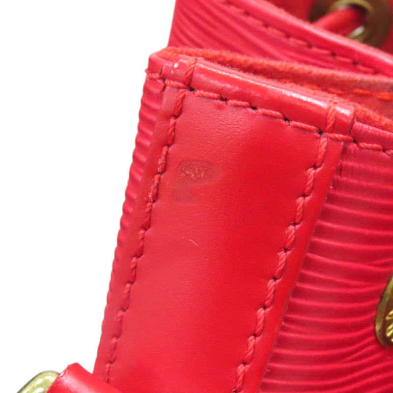紅色 EPI 水波紋 牛皮 Petit Noe 水桶包 肩背包【LOUIS VUITTON LV 路易威登】 M59017-13