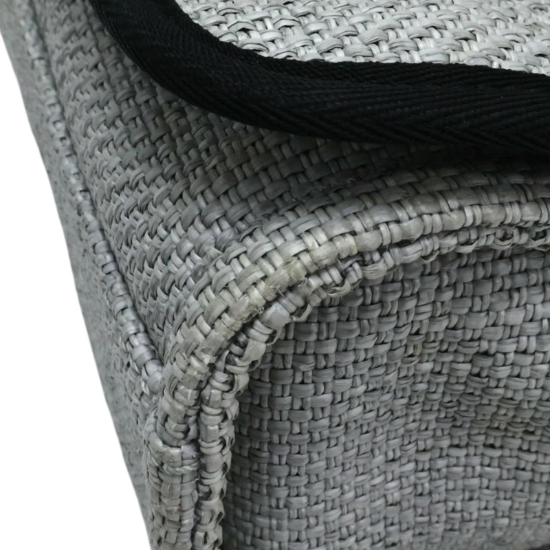 灰色 Deauville 沙灘肩背包 編織草編帆布（無卡）【CHANEL 香奈兒】 A93183-9