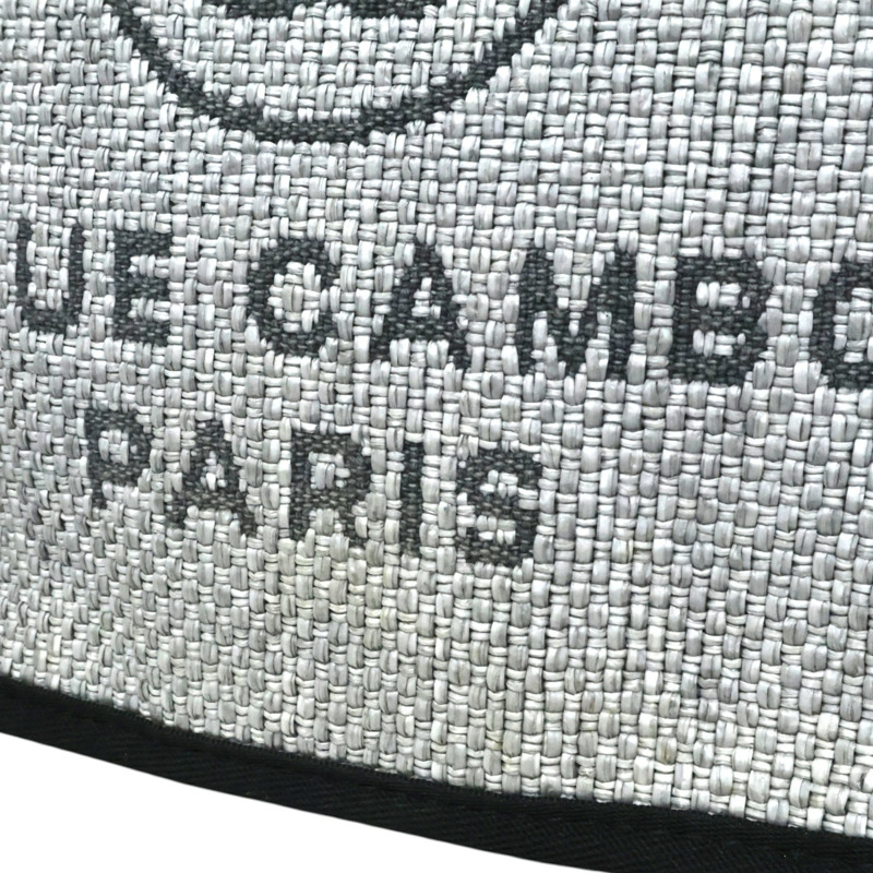 灰色 Deauville 沙灘肩背包 編織草編帆布（無卡）【CHANEL 香奈兒】 A93183-10