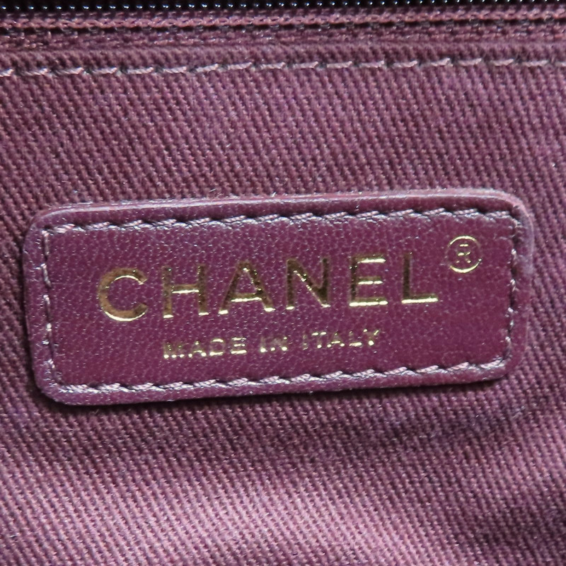 酒紅色 菱格紋 仿舊牛皮 Perfect Edge 鍊帶肩背包 金釦【CHANEL 香奈兒】-5