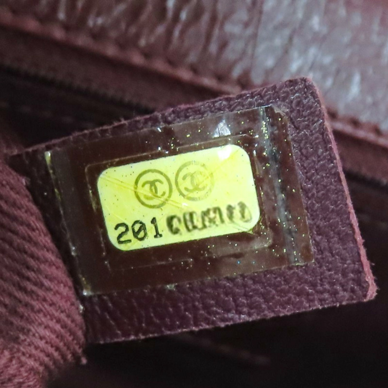 酒紅色 菱格紋 仿舊牛皮 Perfect Edge 鍊帶肩背包 金釦【CHANEL 香奈兒】-6