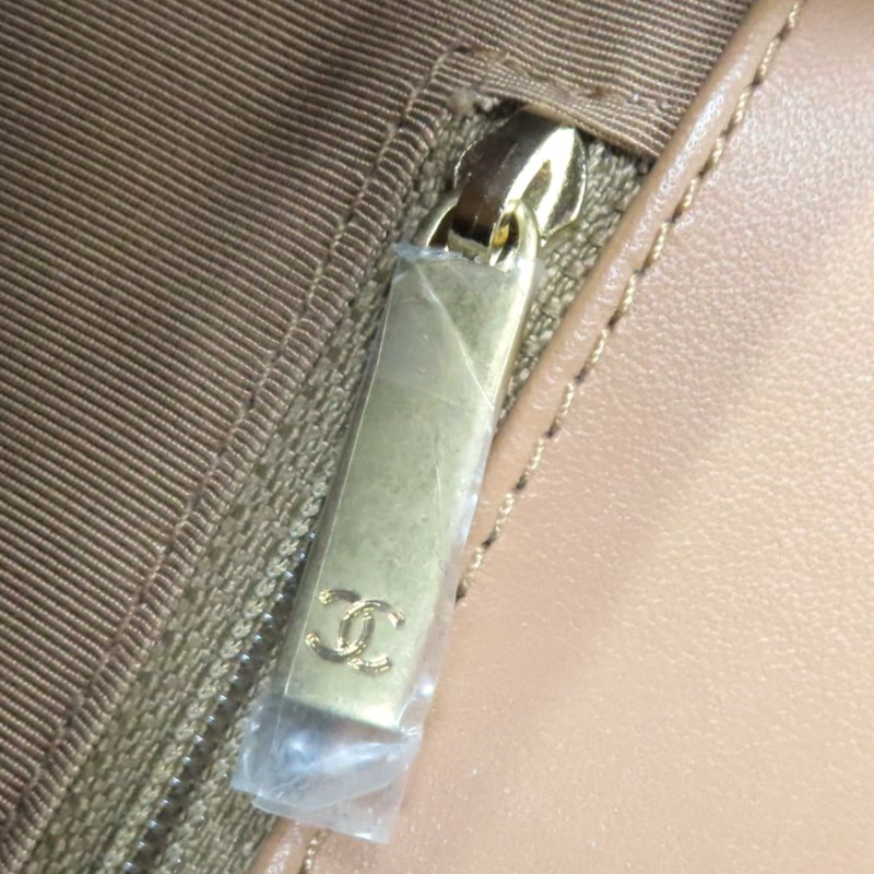 奶茶色 菱格紋 羊皮 BOY 28 鍊帶肩背包 金釦【CHANEL 香奈兒】 A92193-10