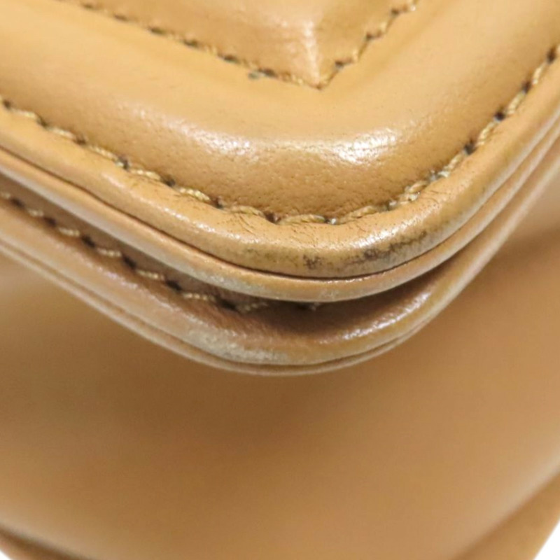 奶茶色 菱格紋 羊皮 BOY 28 鍊帶肩背包 金釦【CHANEL 香奈兒】 A92193-13