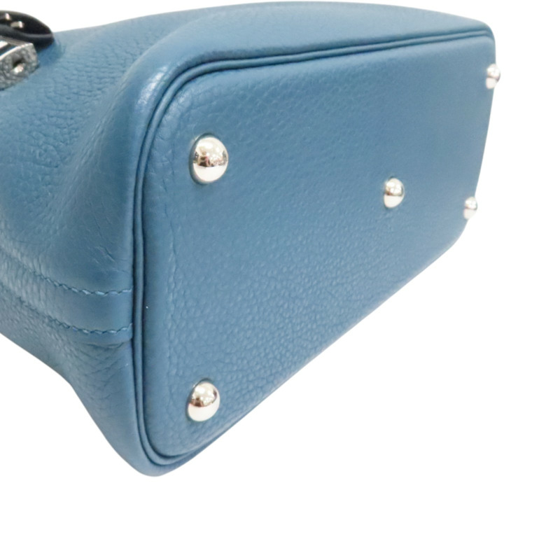 異域藍 Clemence牛皮 Bolide 31 柏莉包 兩用包 T刻 銀扣【HERMES 愛馬仕】-9