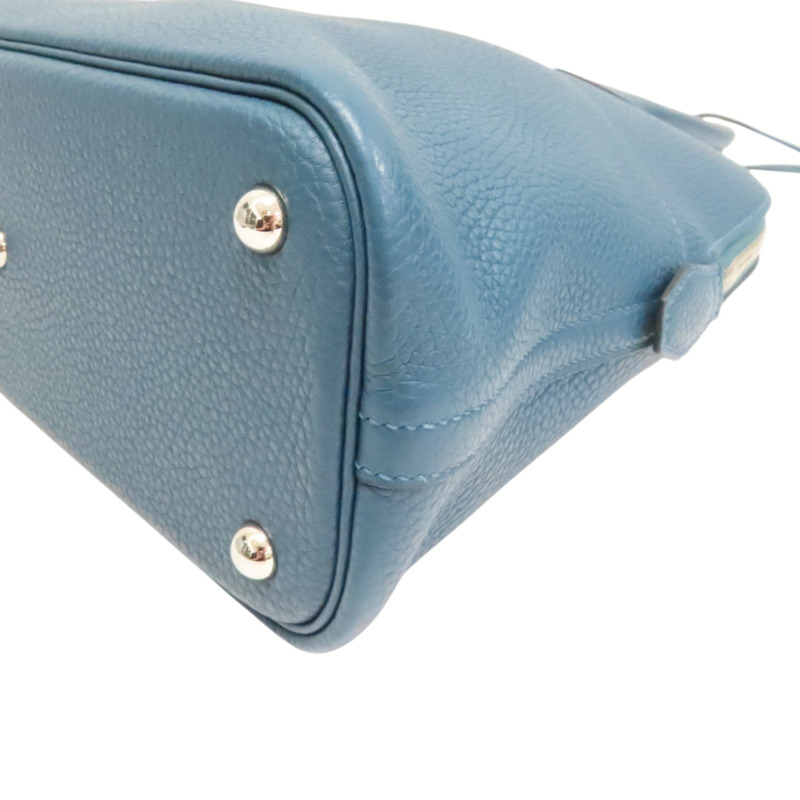 異域藍 Clemence牛皮 Bolide 31 柏莉包 兩用包 T刻 銀扣【HERMES 愛馬仕】-10