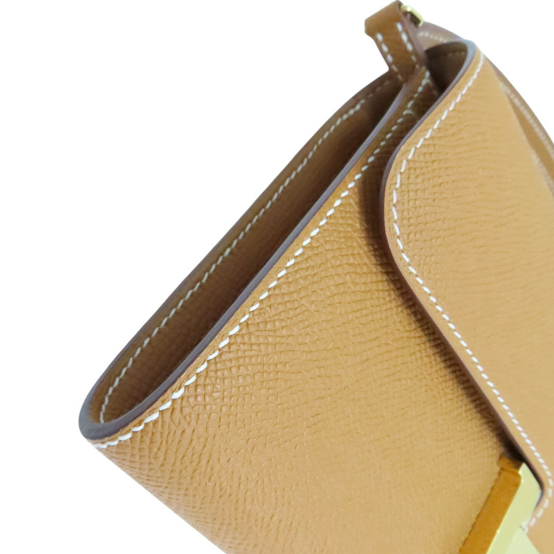 金棕色 Epsom牛皮 Constance To Go Wallet 肩背包 Y刻 金釦【HERMES 愛馬仕】 H080126CC37-11