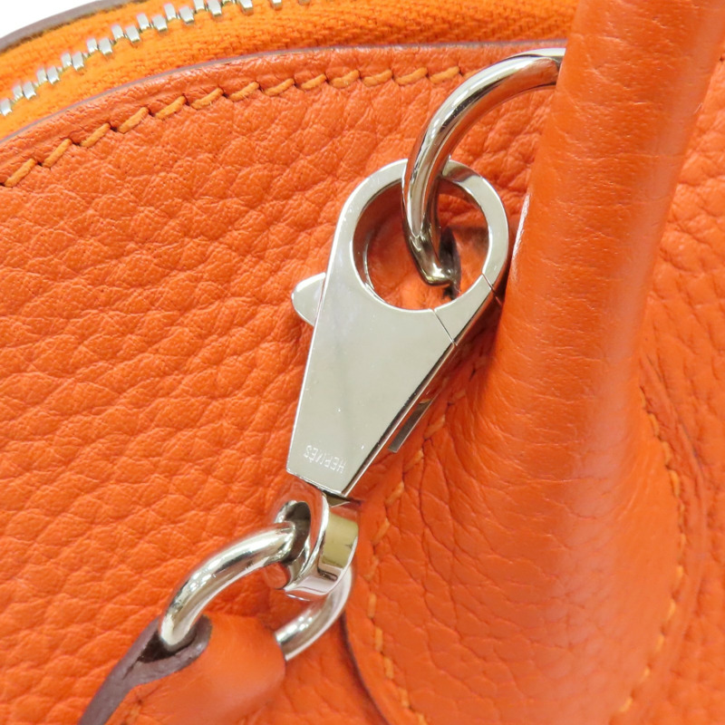 馬仕橘 Clemence牛皮 Bolide 31 柏莉包 兩用包 T刻 銀釦【HERMES 愛馬仕】 T刻/93色/PHW-9